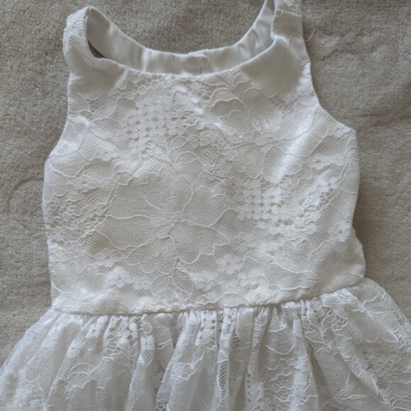 Girls floral lace dress white - Picture 2 of 8